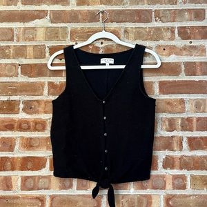 Madewell Texture & Thread Button-Front Tie Tank Top
